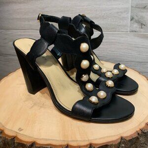 Marc Fisher Kaylee Pearl Embellished Sandal size 8 - black